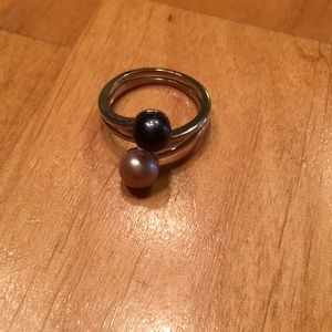 Vantel Pearl Whirlwind Ring- Size 6 new